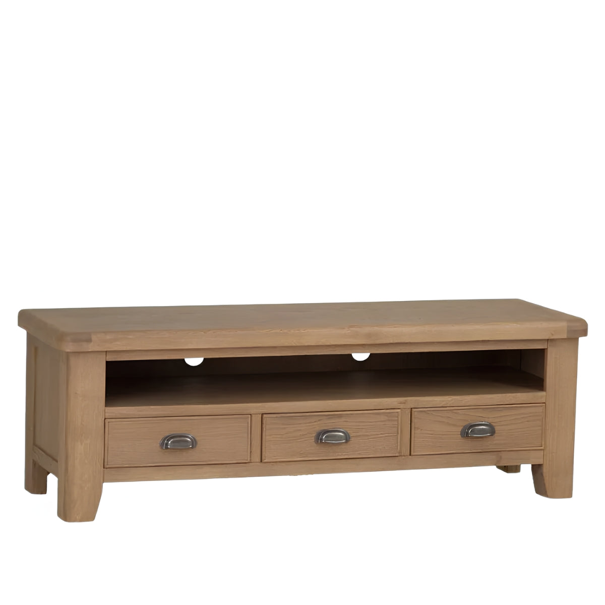 Meuble TV grand format Rigel en chêne fumé