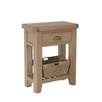 Table de téléphone en chêne fumé Rigel