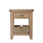 Table de téléphone en chêne fumé Rigel