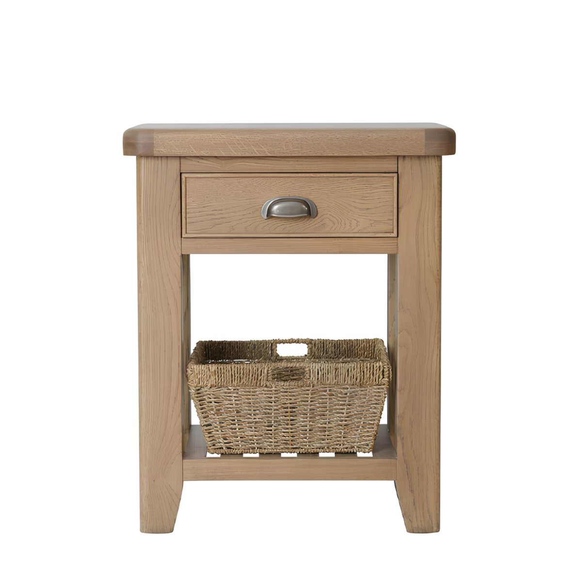 Table de téléphone en chêne fumé Rigel