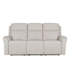 Fauteuil inclinable électrique 3 places en cuir Rosslare