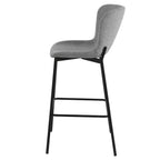 Tabouret de bar Roxie Grey Boucle
