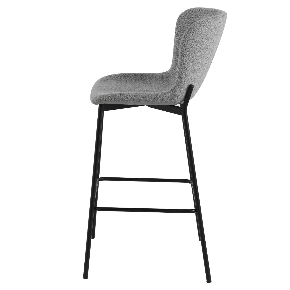 Tabouret de bar Roxie Grey Boucle