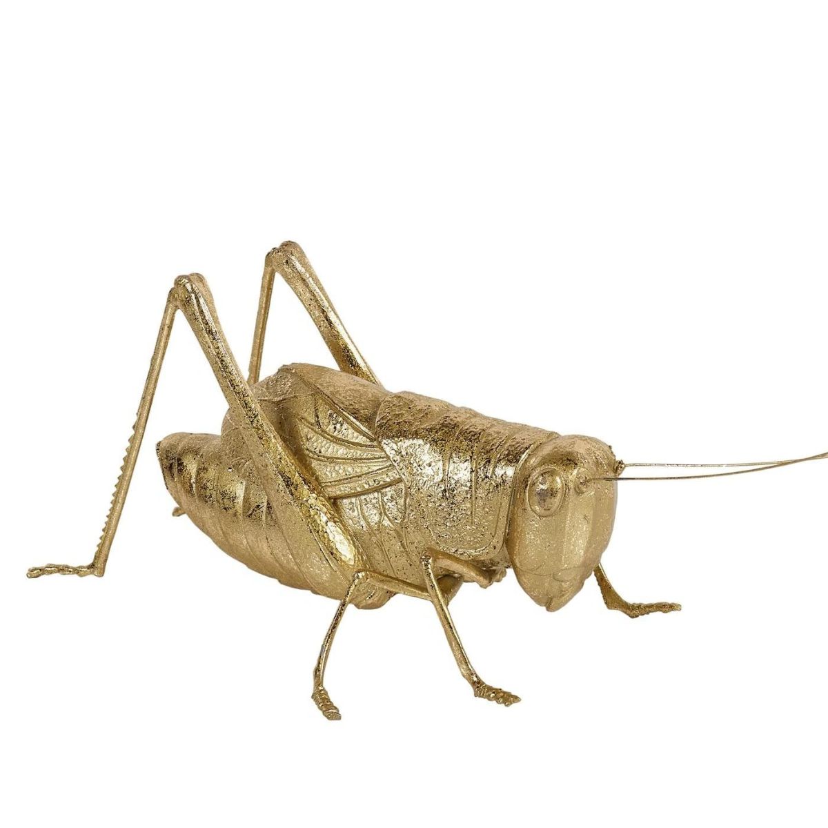 Figurine d'insecte sauterelle dorée