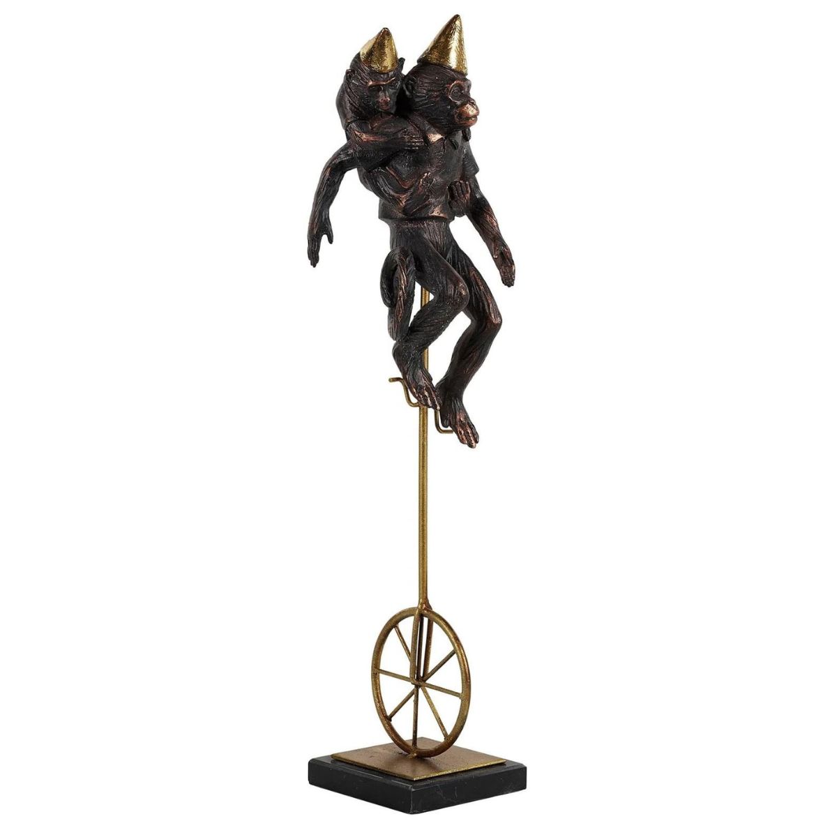 Figurine de singes de cirque de grande taille