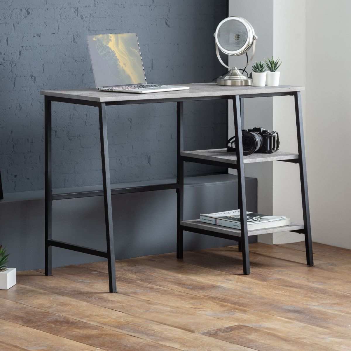 Bureau effet béton gris Shay