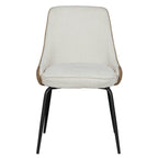 Chaise de salle à manger Sabrina à dossier incurvé