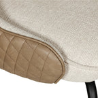 Chaise de salle à manger Sabrina à dossier incurvé