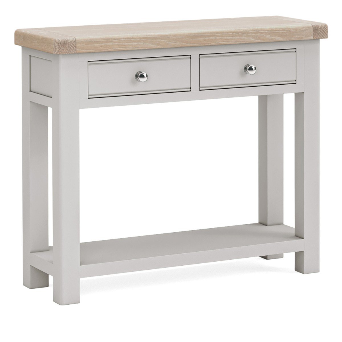 Table console Santana en chêne gris