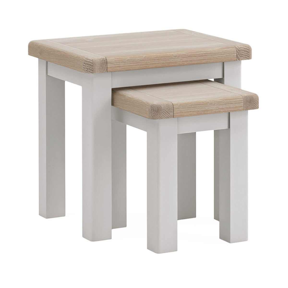 Ensemble de tables gigognes Santana en chêne gris
