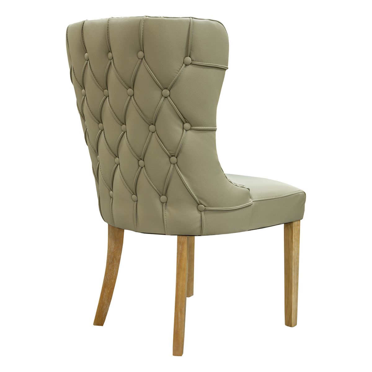 Chaise de salle à manger Saoirse Coffee à dossier capitonné