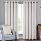 Rideaux occultants à œillets Savoy Chalk prêts à poser