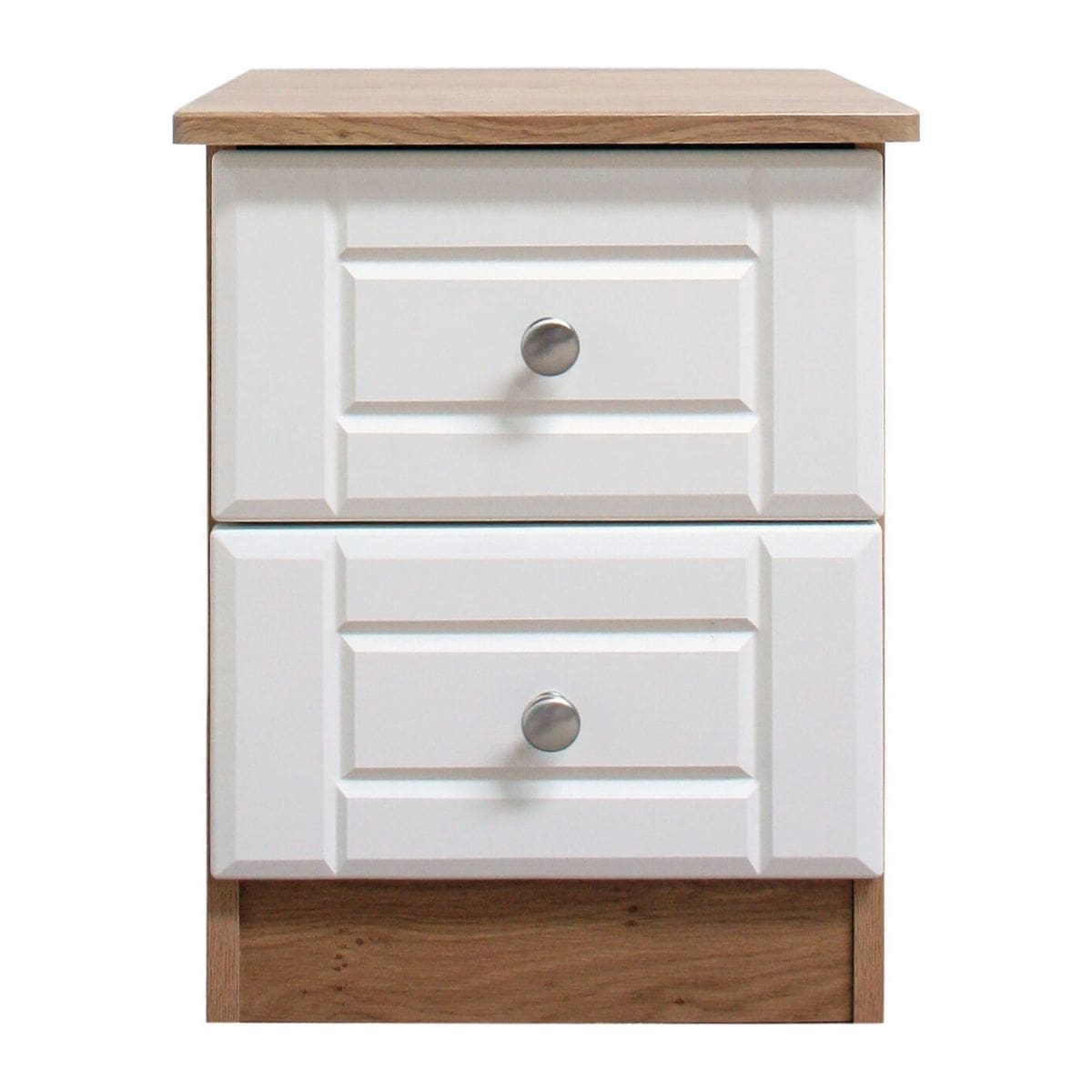 Table de chevet Shannon en chêne et ivoire