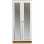 Armoire moderne Shannon ivoire et chêne