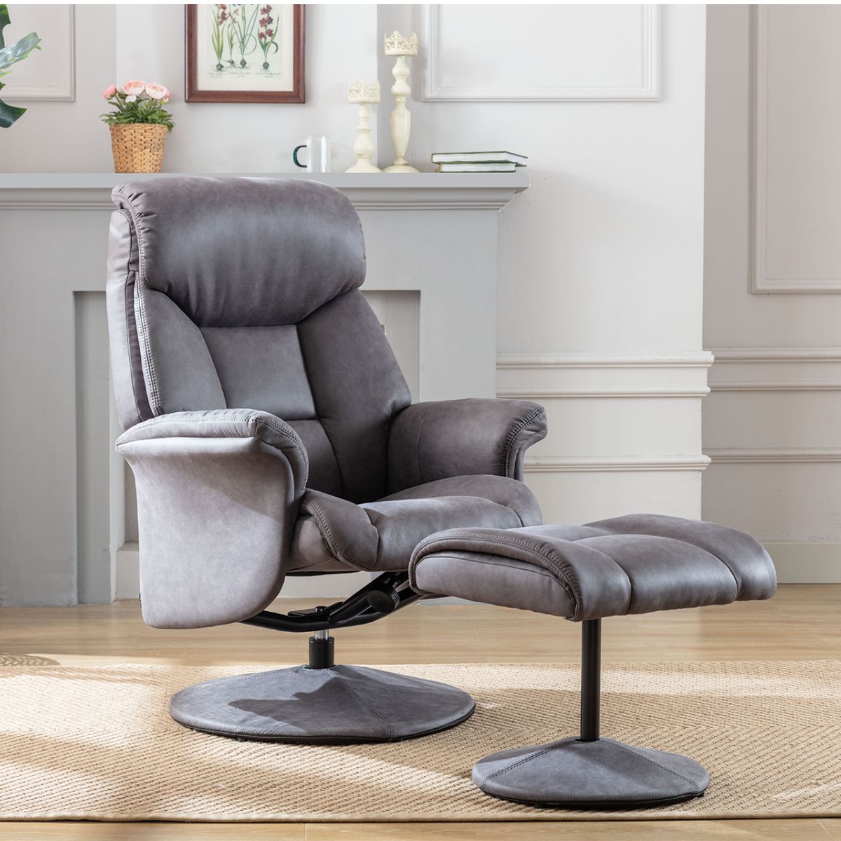 Fauteuil pivotant et repose-pieds Sneem