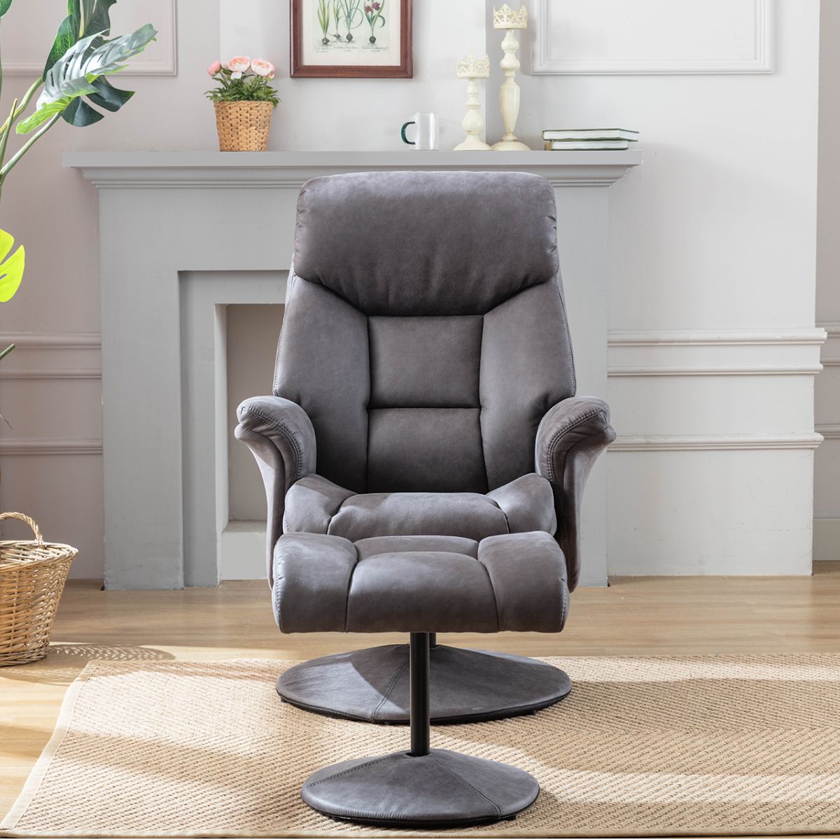 Fauteuil pivotant et repose-pieds Sneem