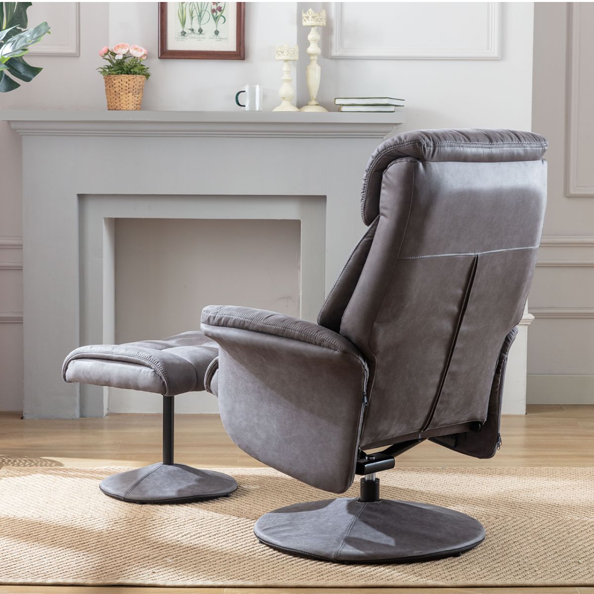 Fauteuil pivotant et repose-pieds Sneem