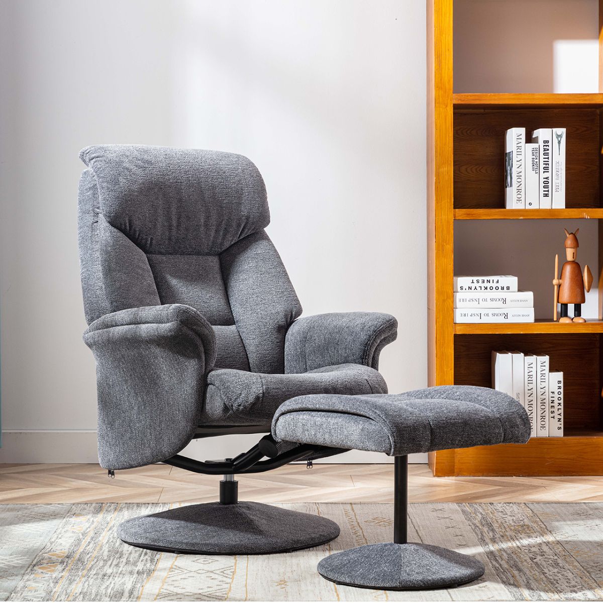 Fauteuil pivotant et repose-pieds Sneem