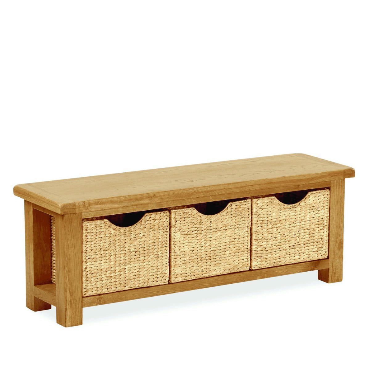 Banc Sonia en chêne avec paniers