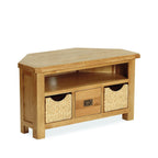 Meuble TV d'angle Sonia avec paniers