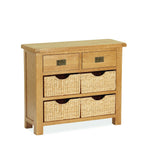 Petit buffet Sonia en chêne avec paniers