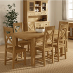 Table de salle à manger rustique en chêne Sonia