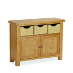 Buffet Sonia en chêne avec paniers en osier