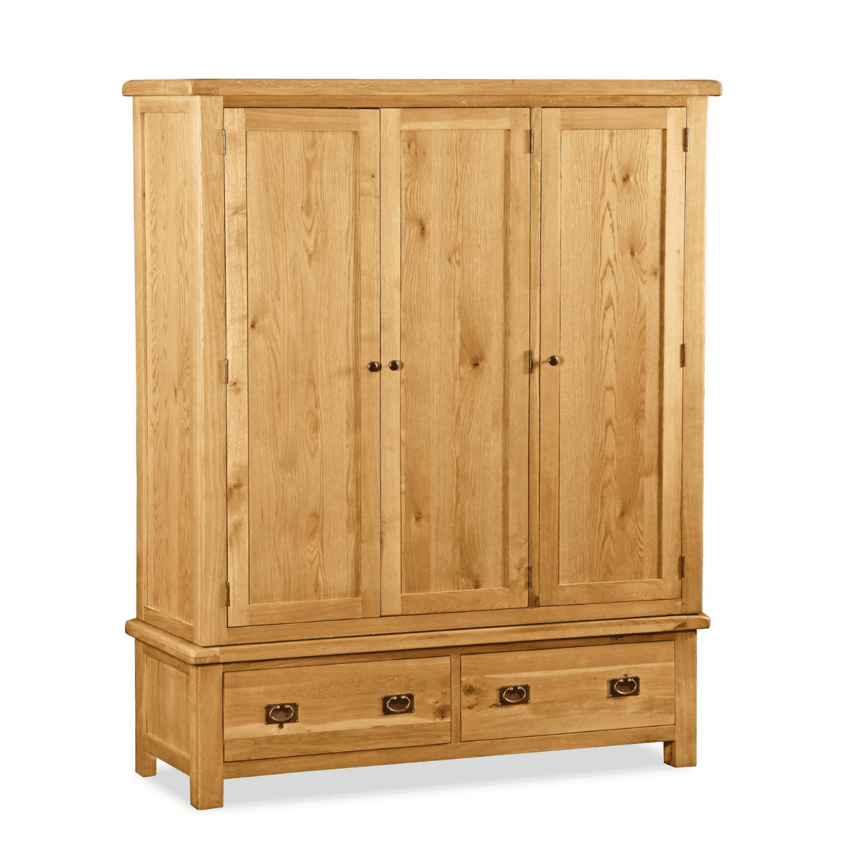 Armoire triple en chêne rustique Sonia