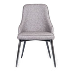 Chaise de salle à manger rembourrée gris sterling