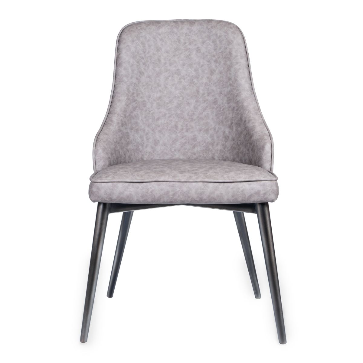 Chaise de salle à manger rembourrée gris sterling