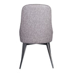 Chaise de salle à manger rembourrée gris sterling