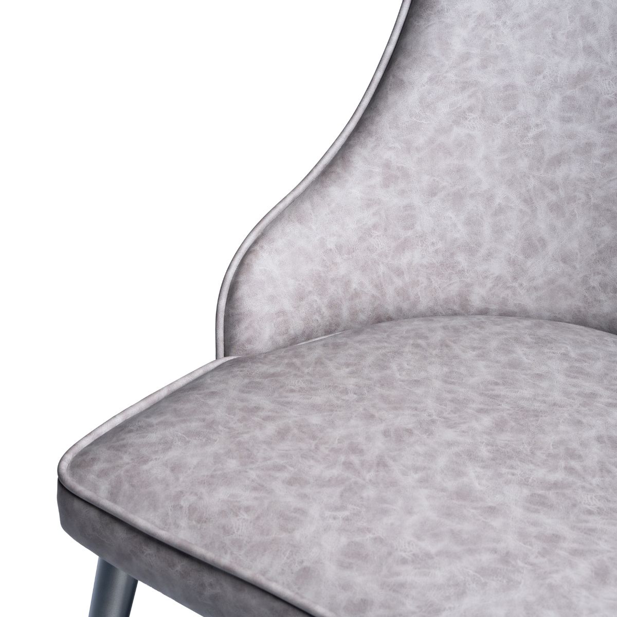 Chaise de salle à manger rembourrée gris sterling