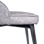 Chaise de salle à manger rembourrée gris sterling