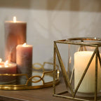 Grand bougeoir ouragan antique doré de Salomon