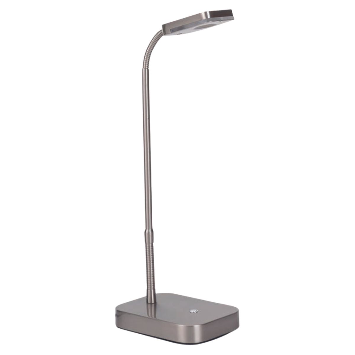Lampe LED rectangulaire à intensité variable en nickel satiné