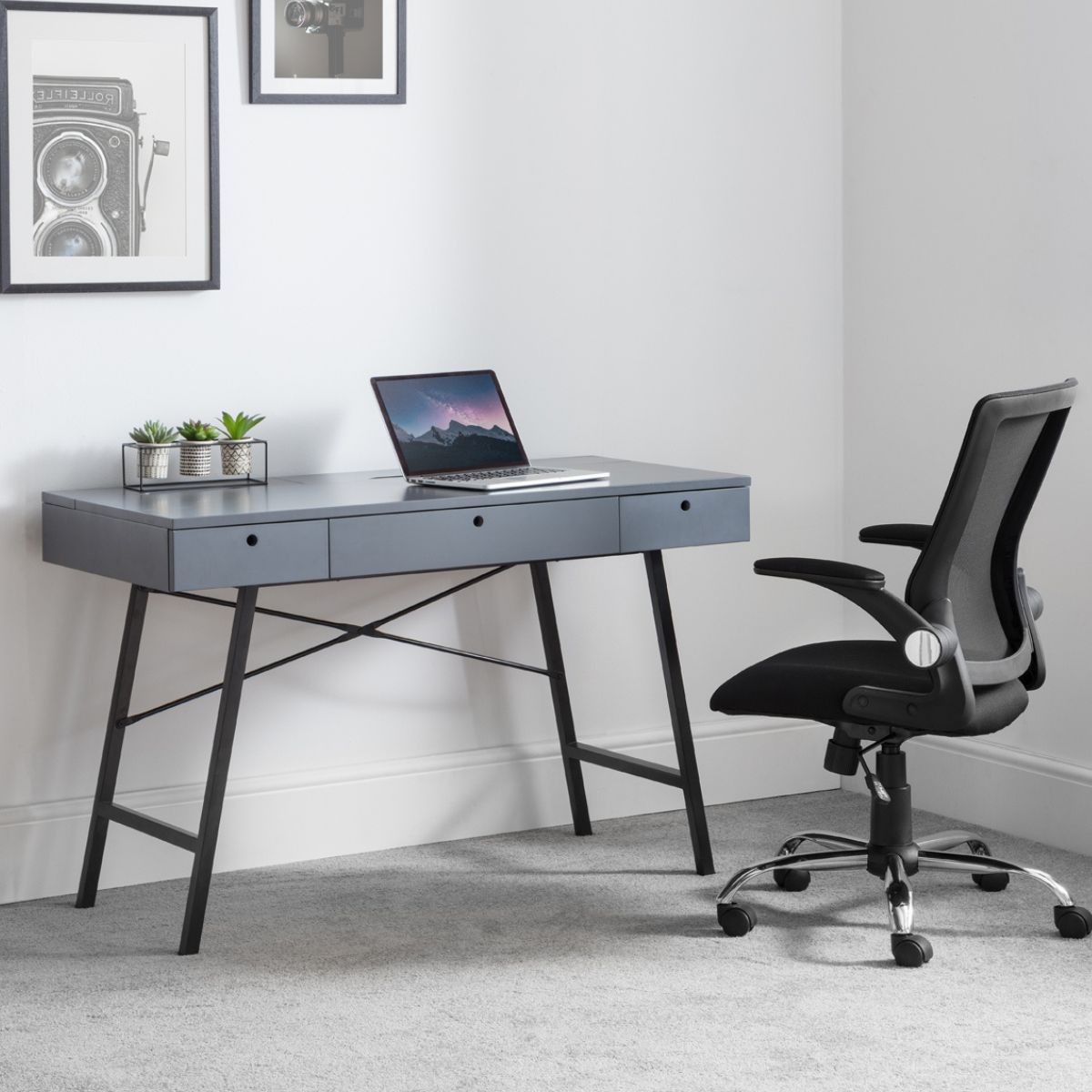Bureau compact Topeka gris