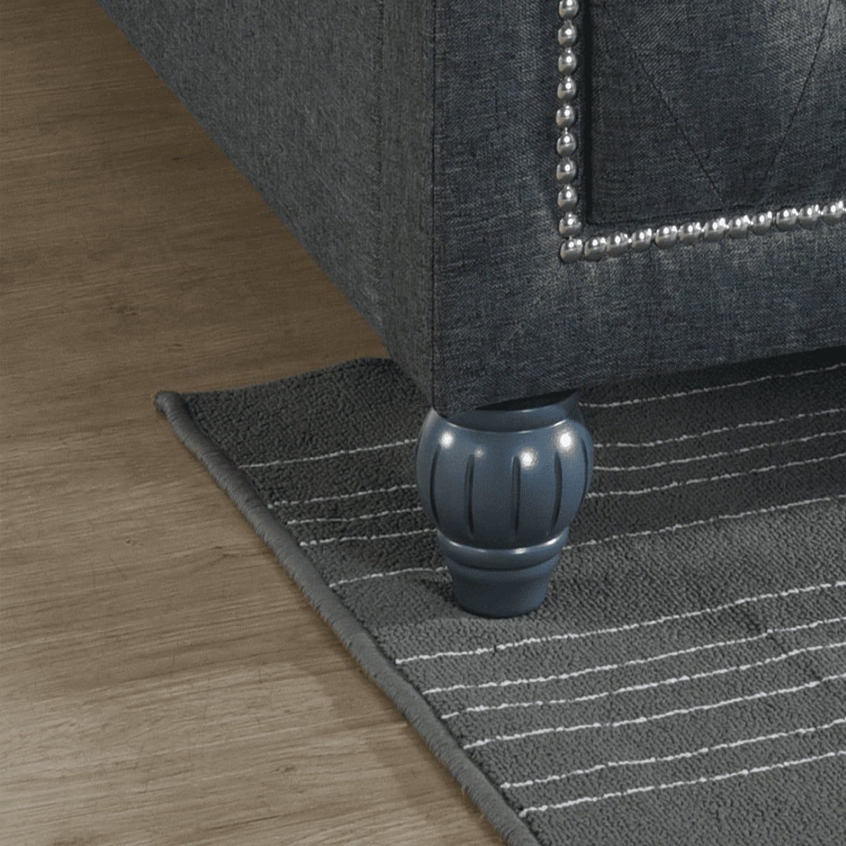 Lit capitonné en lin Tinley