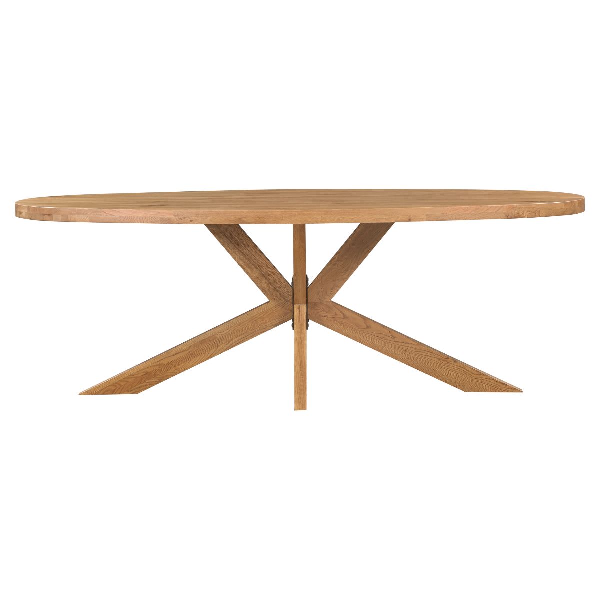 Table de salle à manger ovale en chêne Tilman