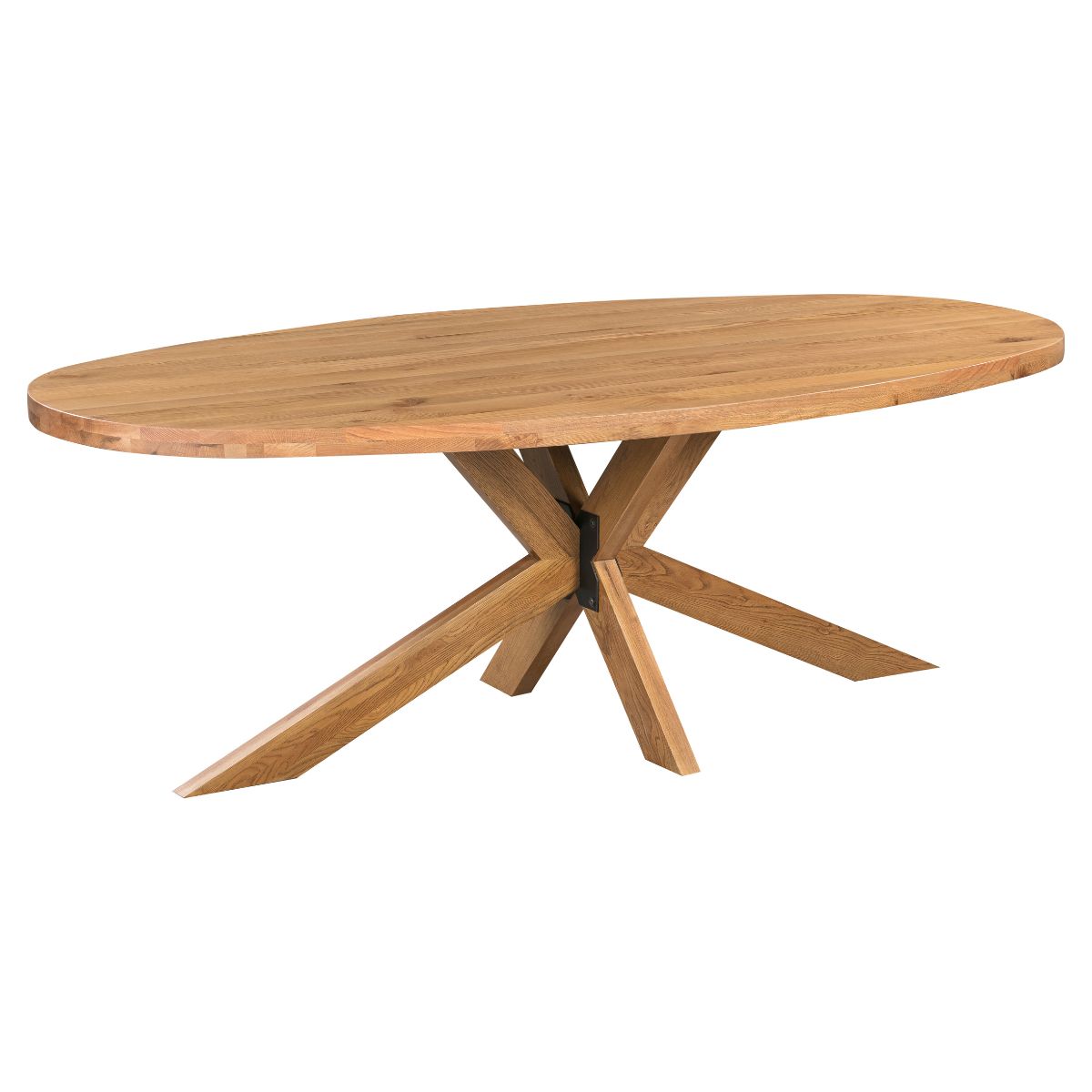 Table de salle à manger ovale en chêne Tilman