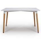 Table de salle à manger blanche minimaliste ultra rectangulaire de 1,2 m