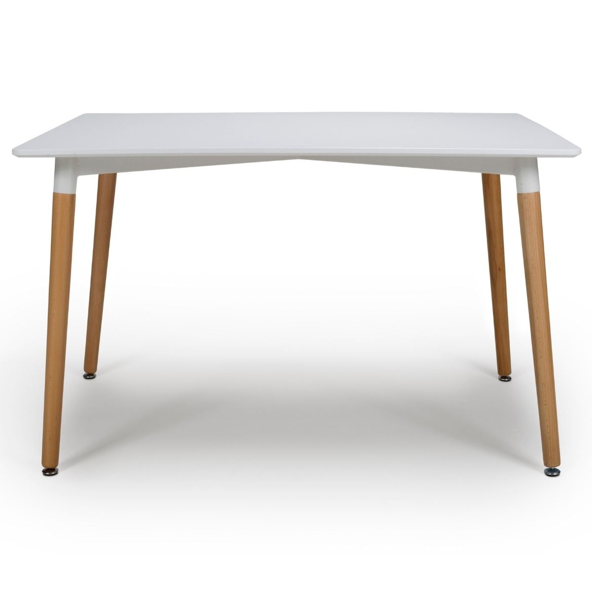 Table de salle à manger blanche minimaliste ultra rectangulaire de 1,2 m