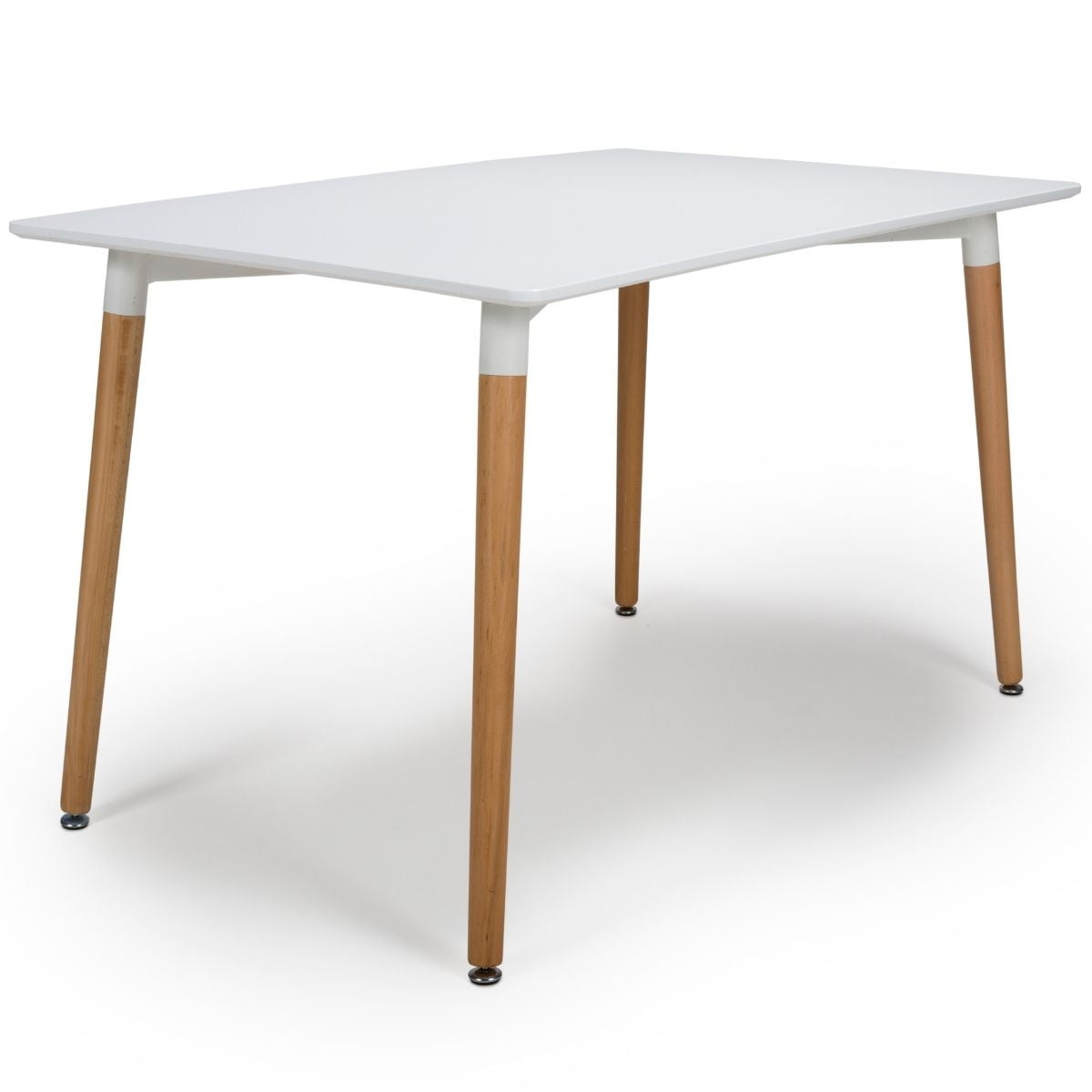 Table de salle à manger blanche minimaliste ultra rectangulaire de 1,2 m
