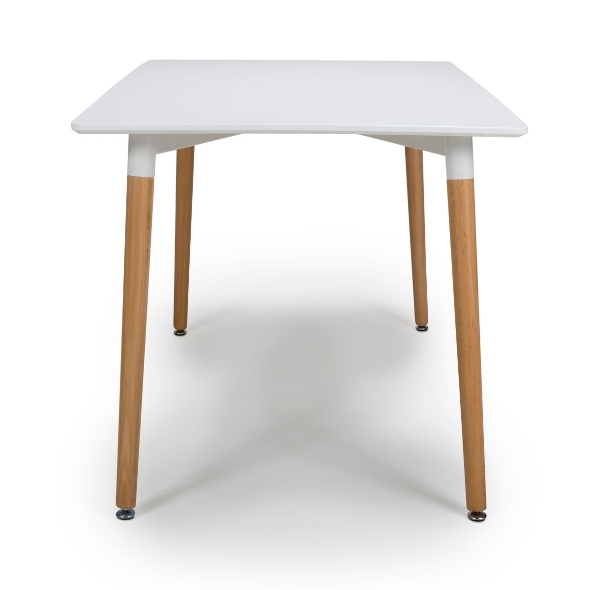 Table de salle à manger blanche minimaliste ultra rectangulaire de 1,2 m