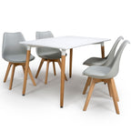 Table de salle à manger blanche minimaliste ultra rectangulaire de 1,2 m