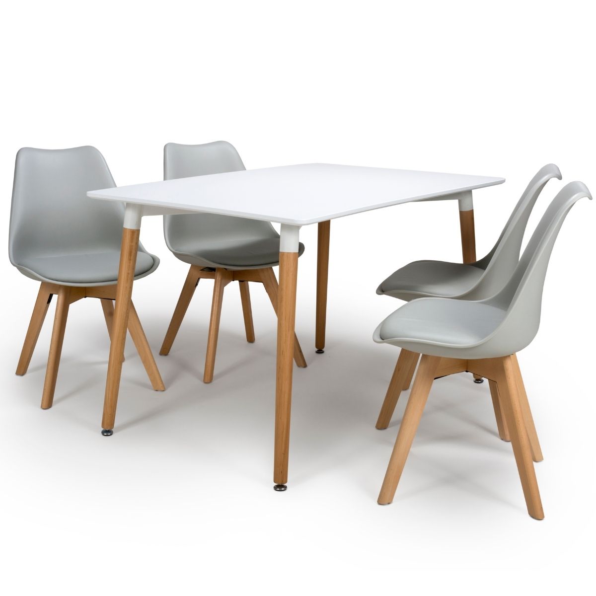 Table de salle à manger blanche minimaliste ultra rectangulaire de 1,2 m