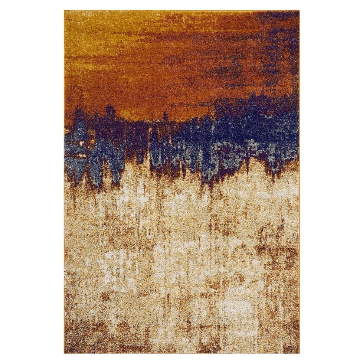 Tapis Nova Abstract orange vieilli