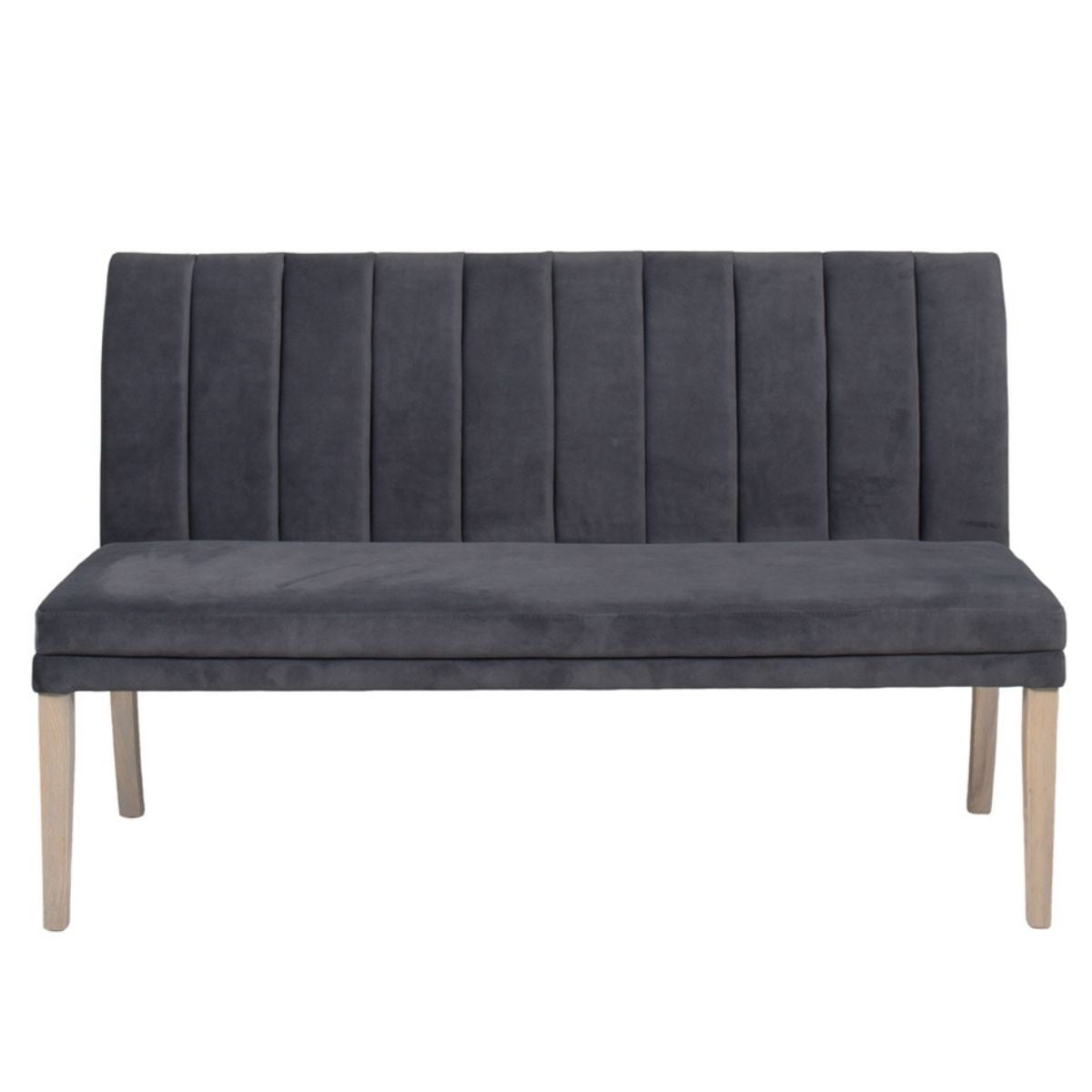 Banquette de salle à manger longue en velours Valentia Oak