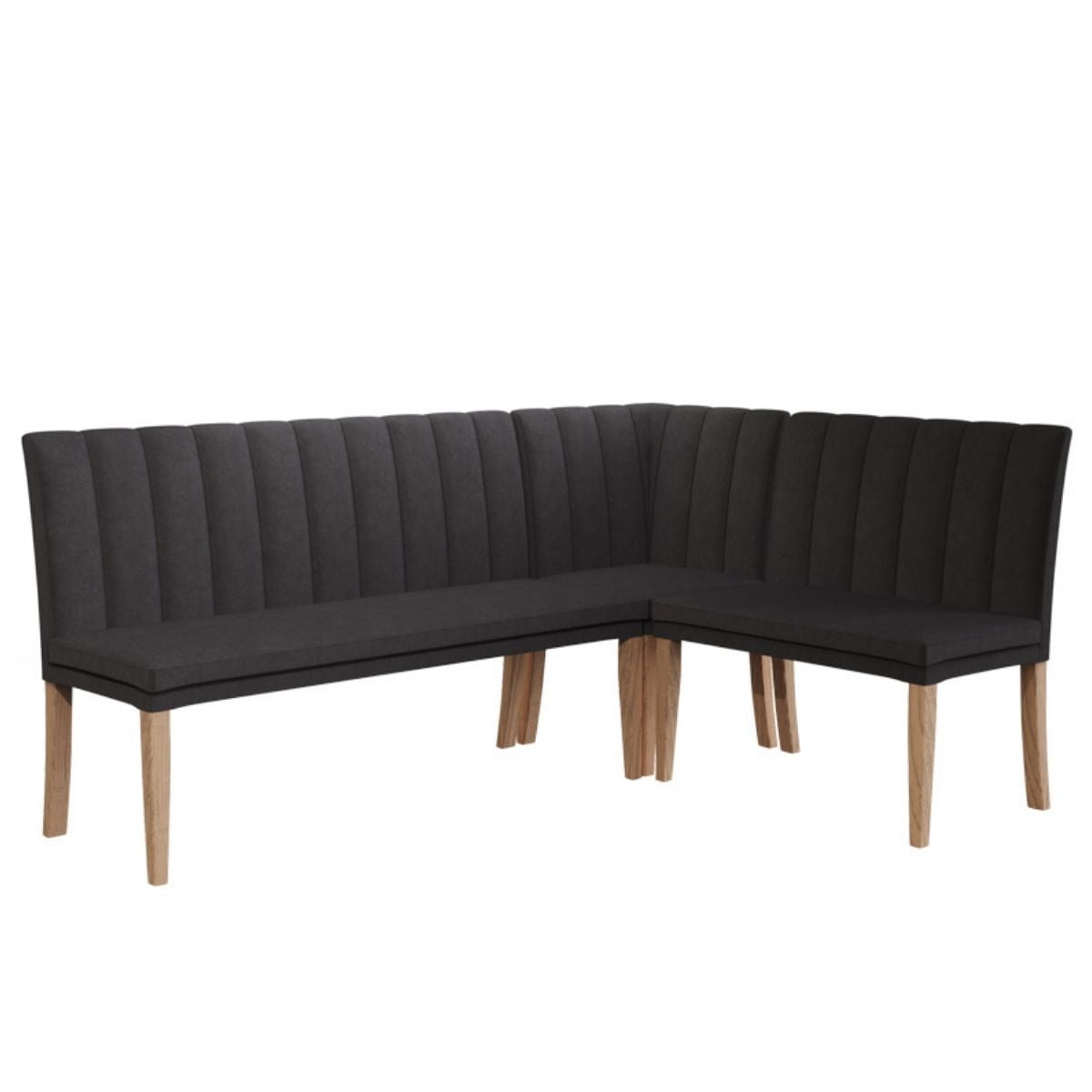 Banquette de salle à manger longue en velours Valentia Oak