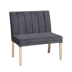 Banc de salle à manger Valentia en chêne velours