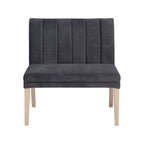 Banc de salle à manger Valentia en chêne velours